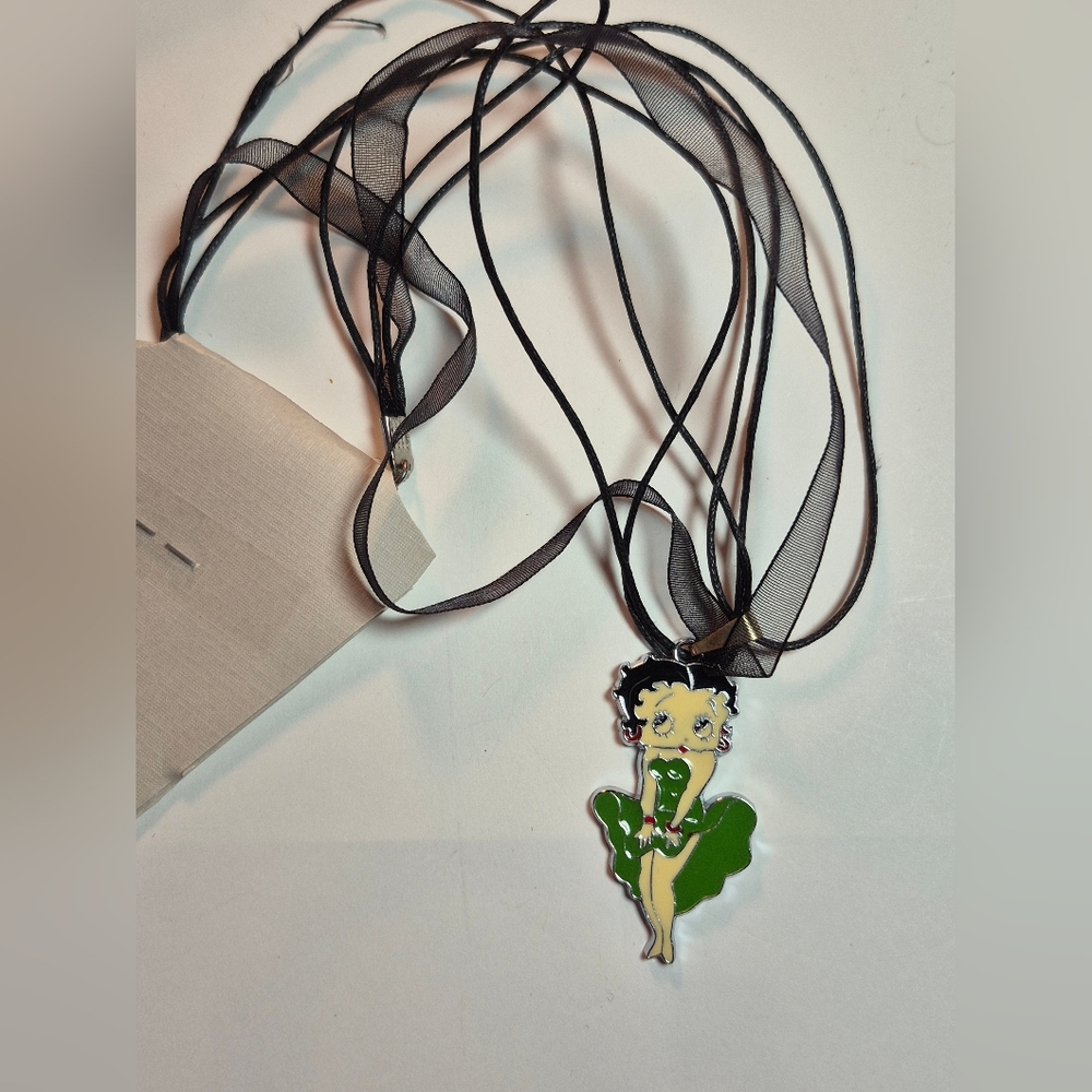 Betty Boop Enamel Charm Necklace